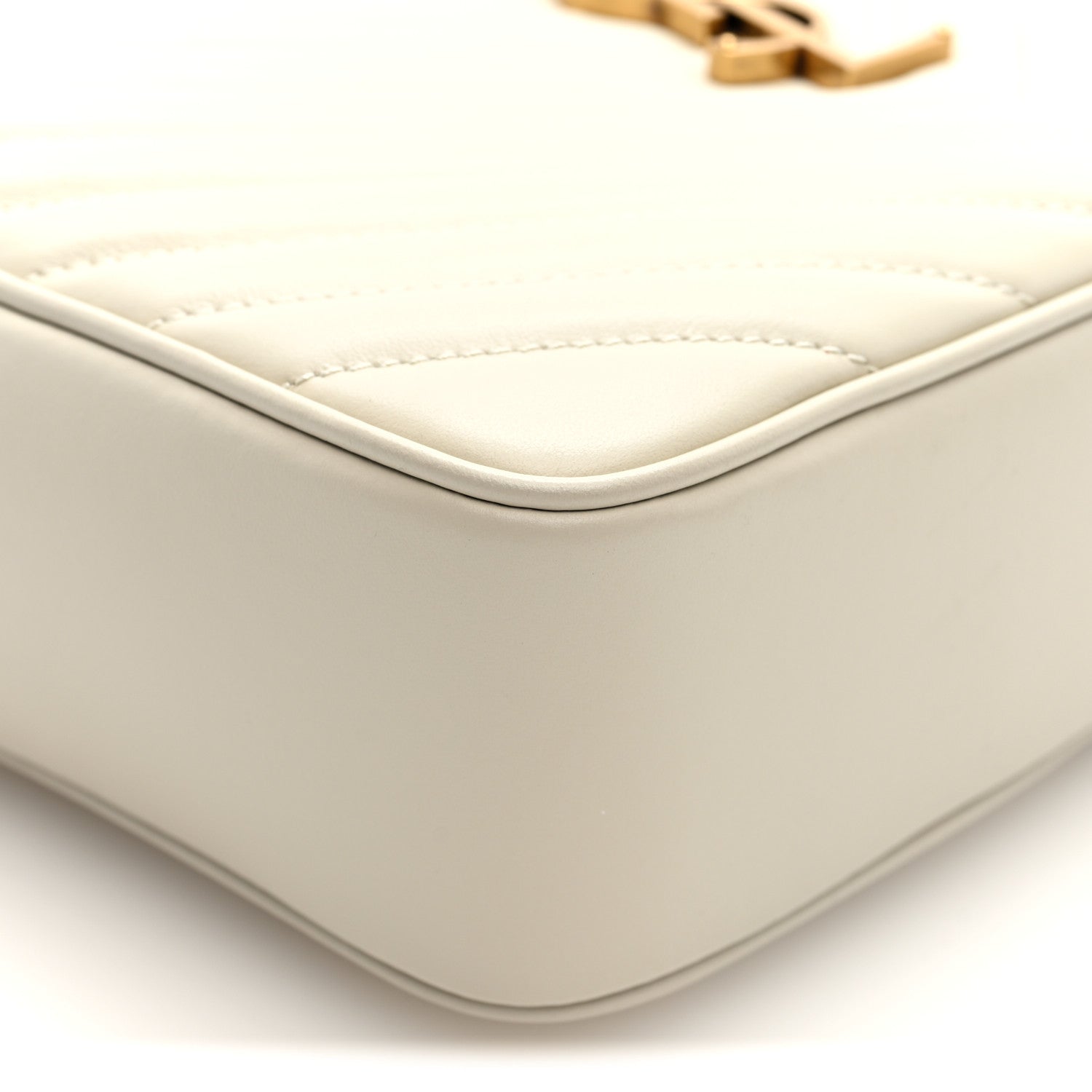 Calfskin Matelasse Monogram Lou Camera Bag Crema Soft