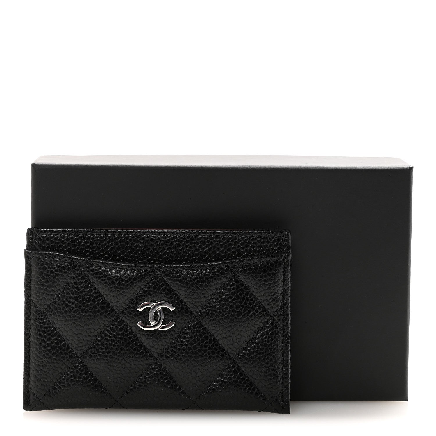 Caviar Quilted  Holder Black