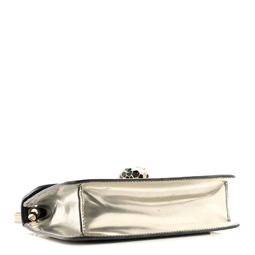 Metallic Serpenti Forever Small Shoulder Bag Silver