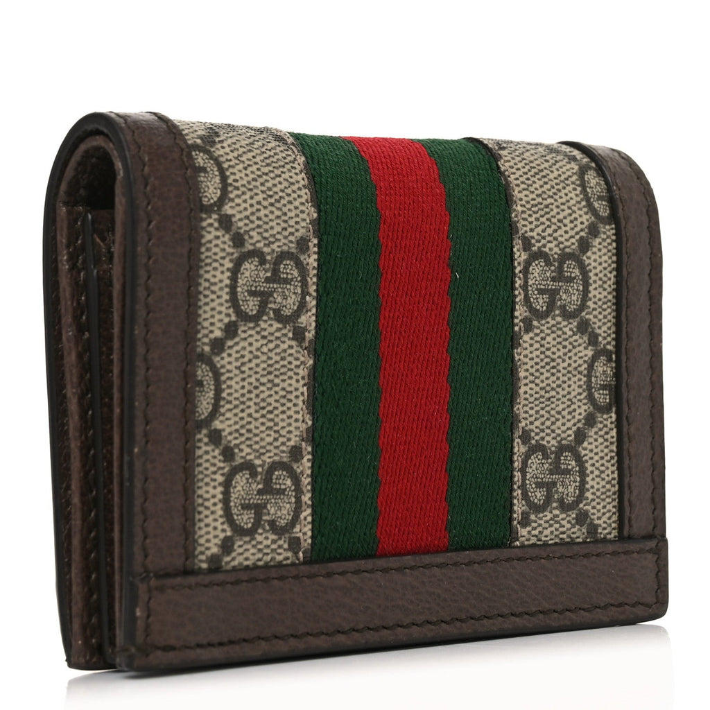 GG Supreme Monogram Web Ophidia  Case Beige New Acero
