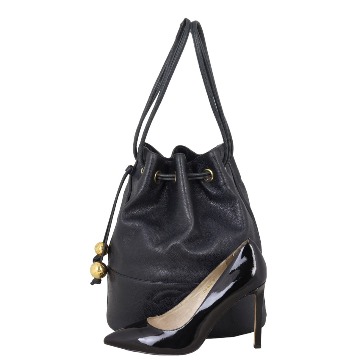 Chanel CC Drawstring Bucket Bag