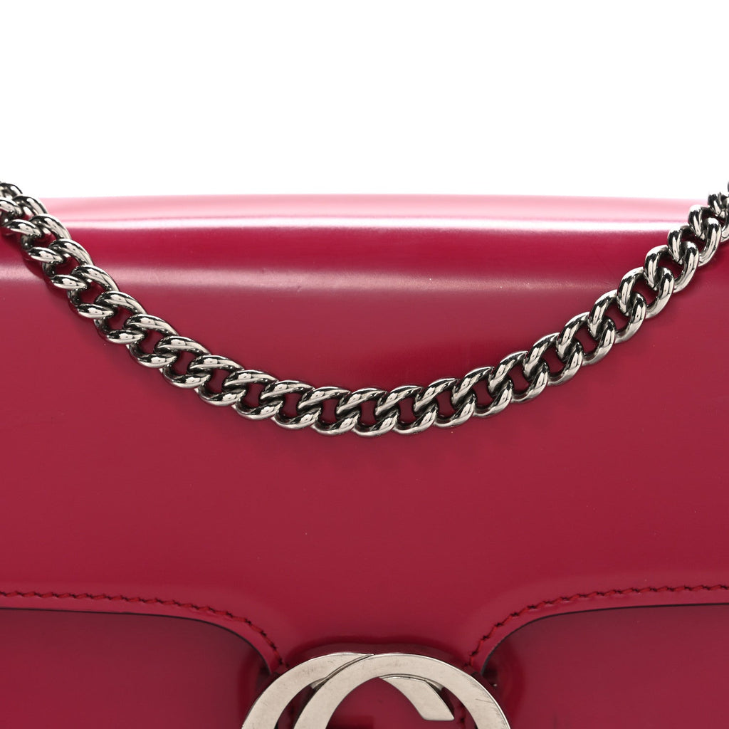 Shade Lux Calfskin Small Interlocking G Shoulder Bag Petunia