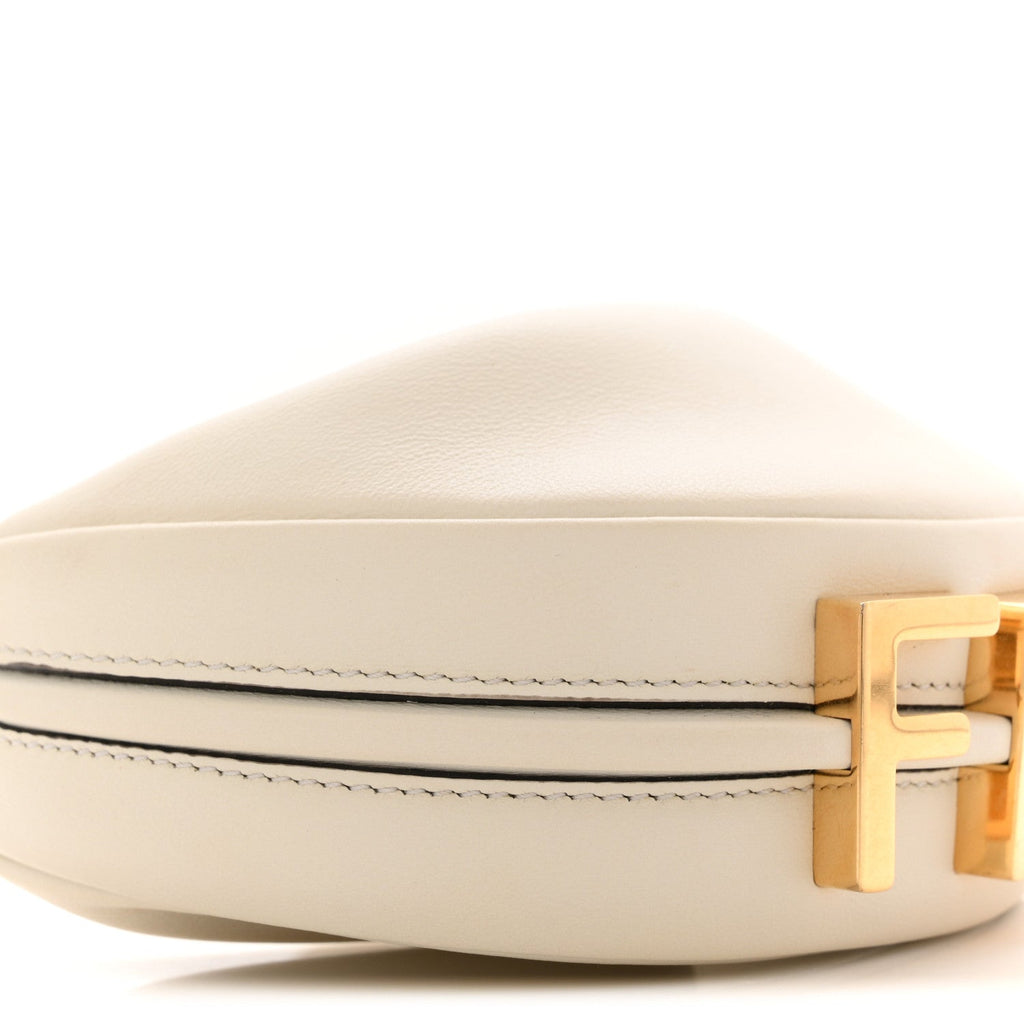 Vitello Grace Matte Nano Fendigraphy Hobo Charm White Ice