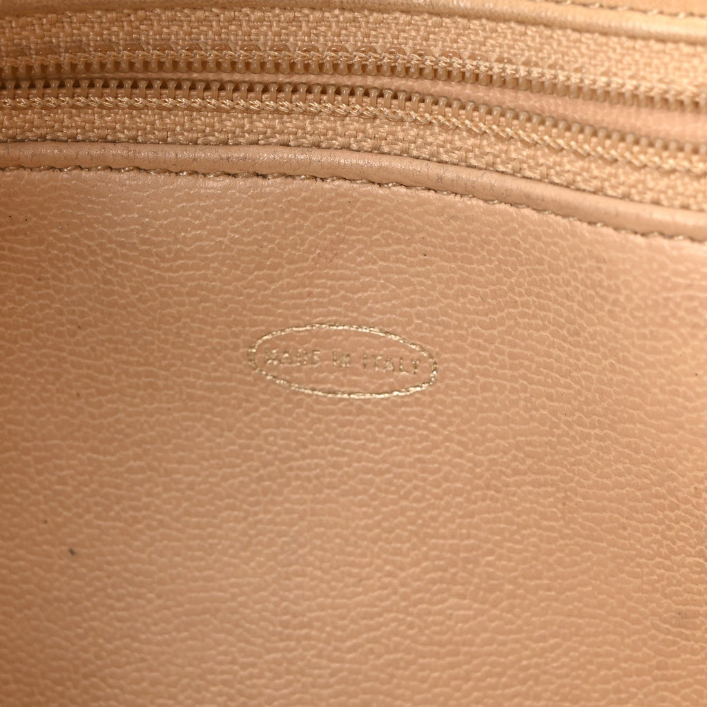 Lambskin Quilted Shopping Tote Beige