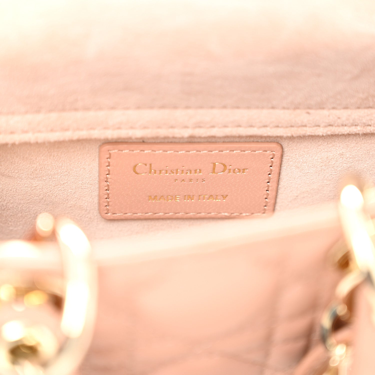 Lambskin Cannage Micro Lady D-Joy Rose Des Vents