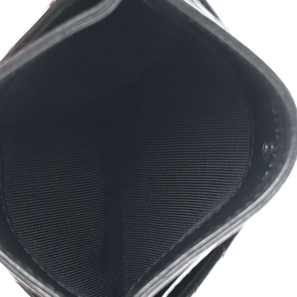 Lambskin Chevron Quilted  Holder Black