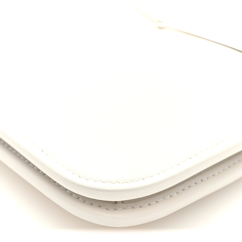Calfskin Horsebit Slim Shoulder Bag White