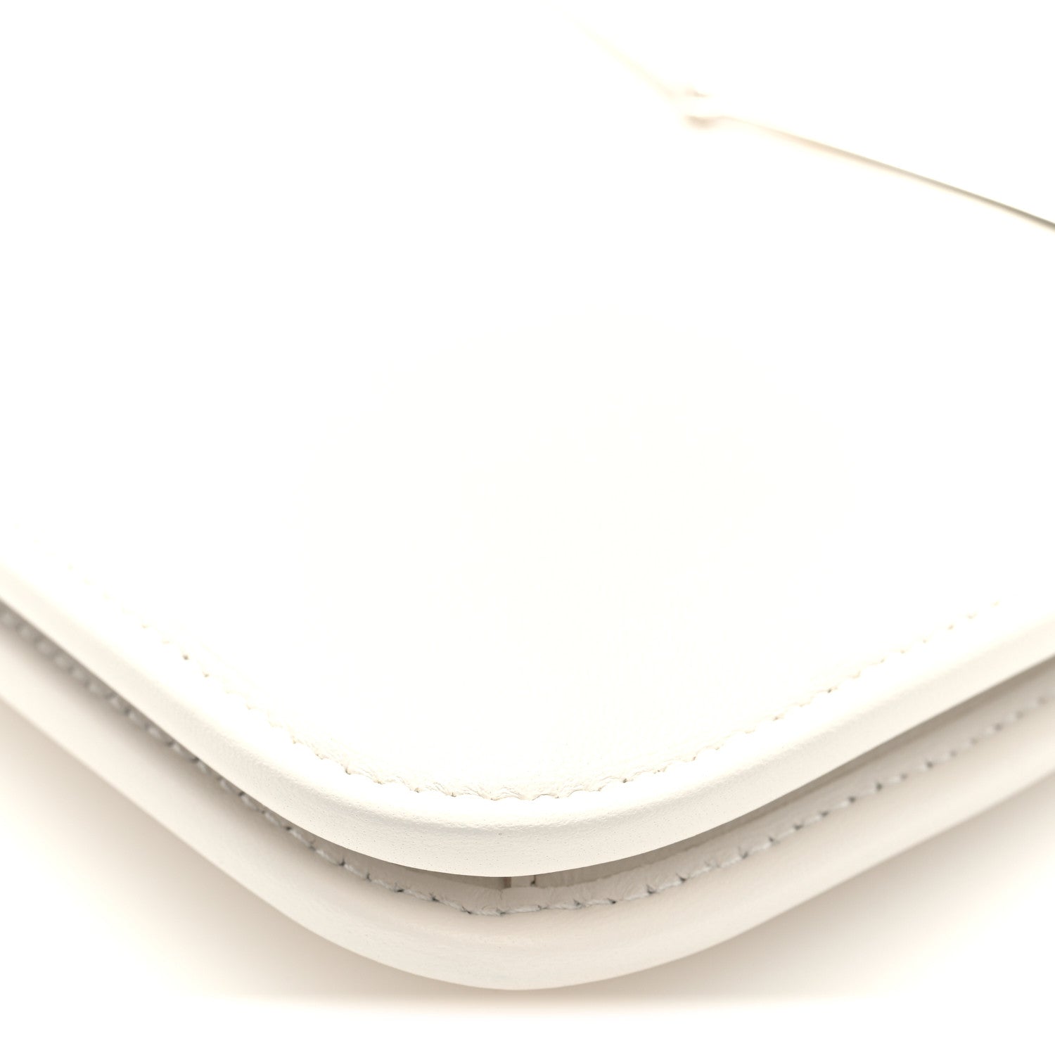 Calfskin Horsebit Slim Shoulder Bag White
