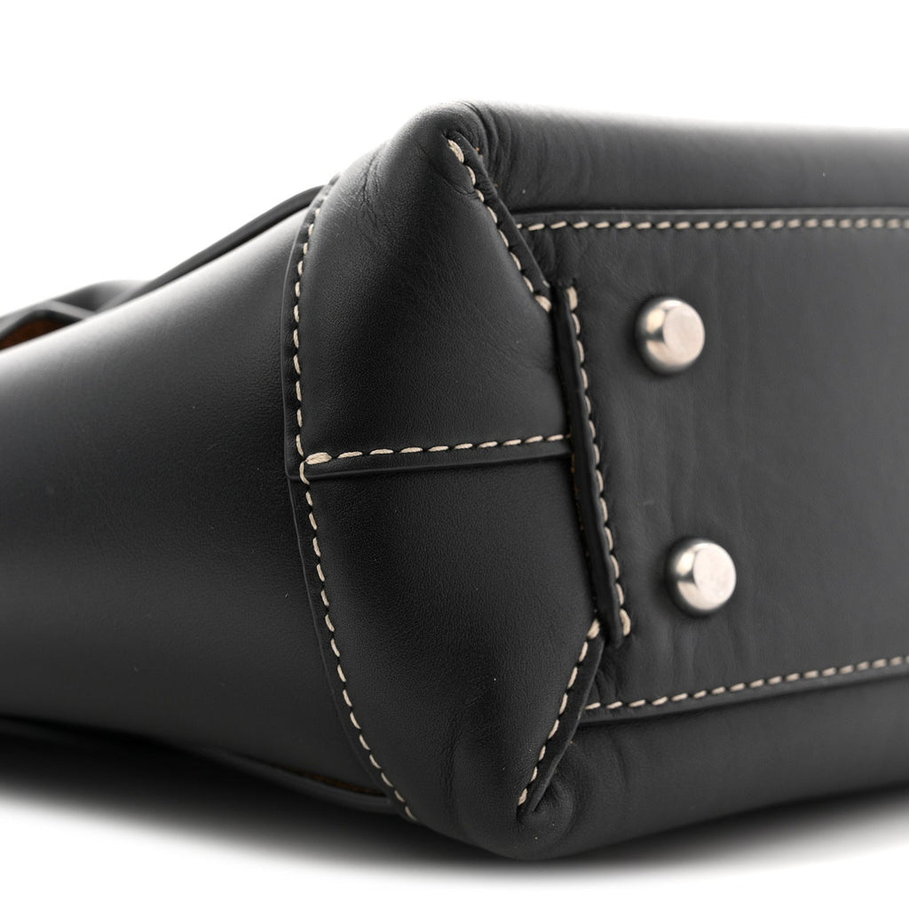 French Calfskin Maxi Intrecciato Arco 33 Black