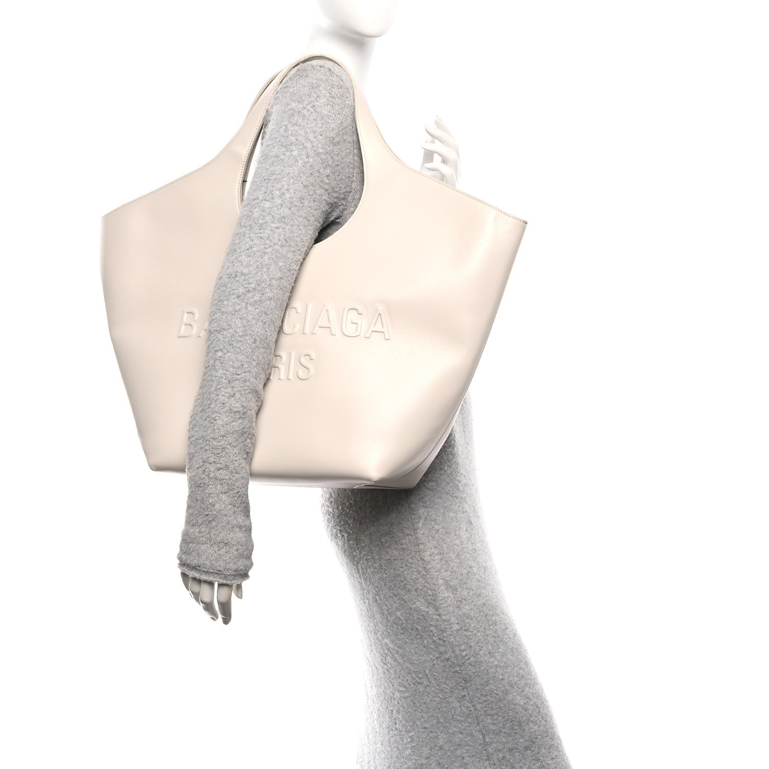Smooth Calfskin Mary Kate Tote White