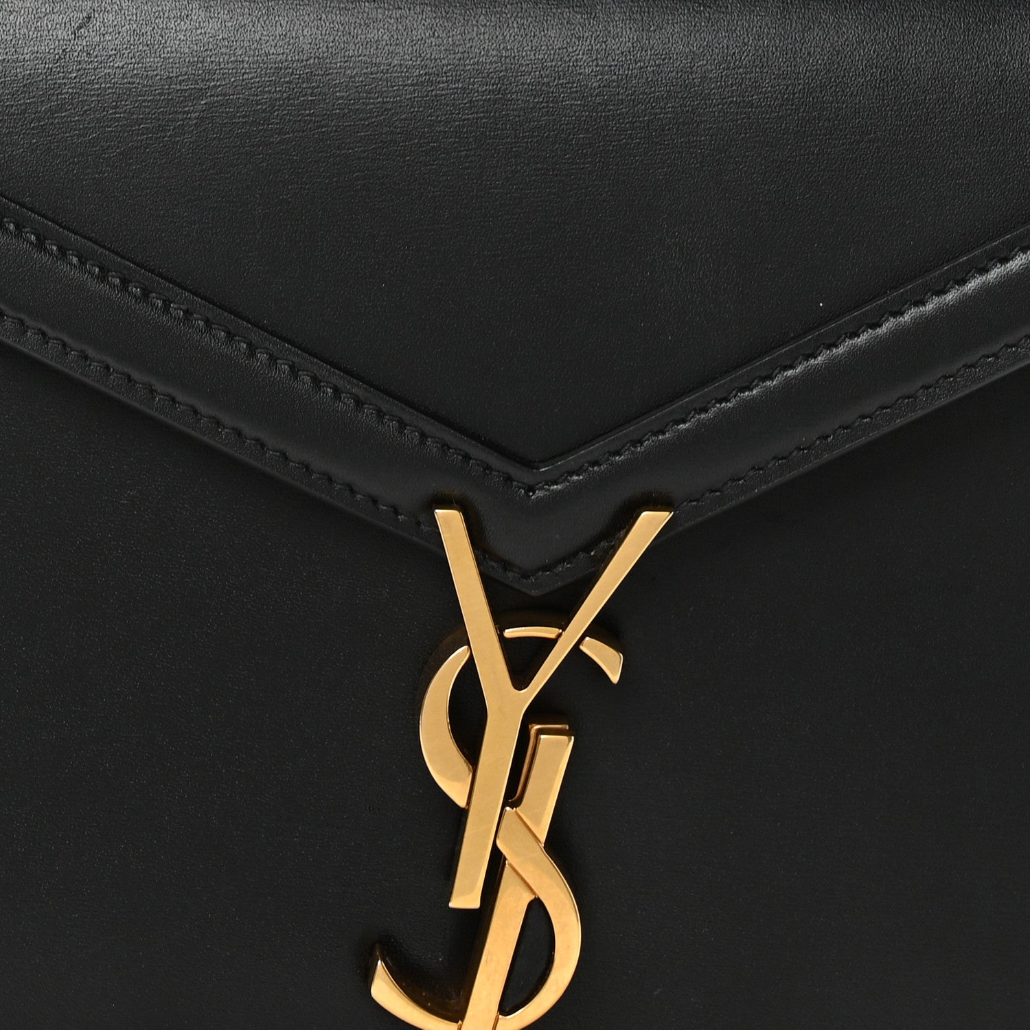Calfskin Mini Classic Monogram Cassandra Top Handle Black