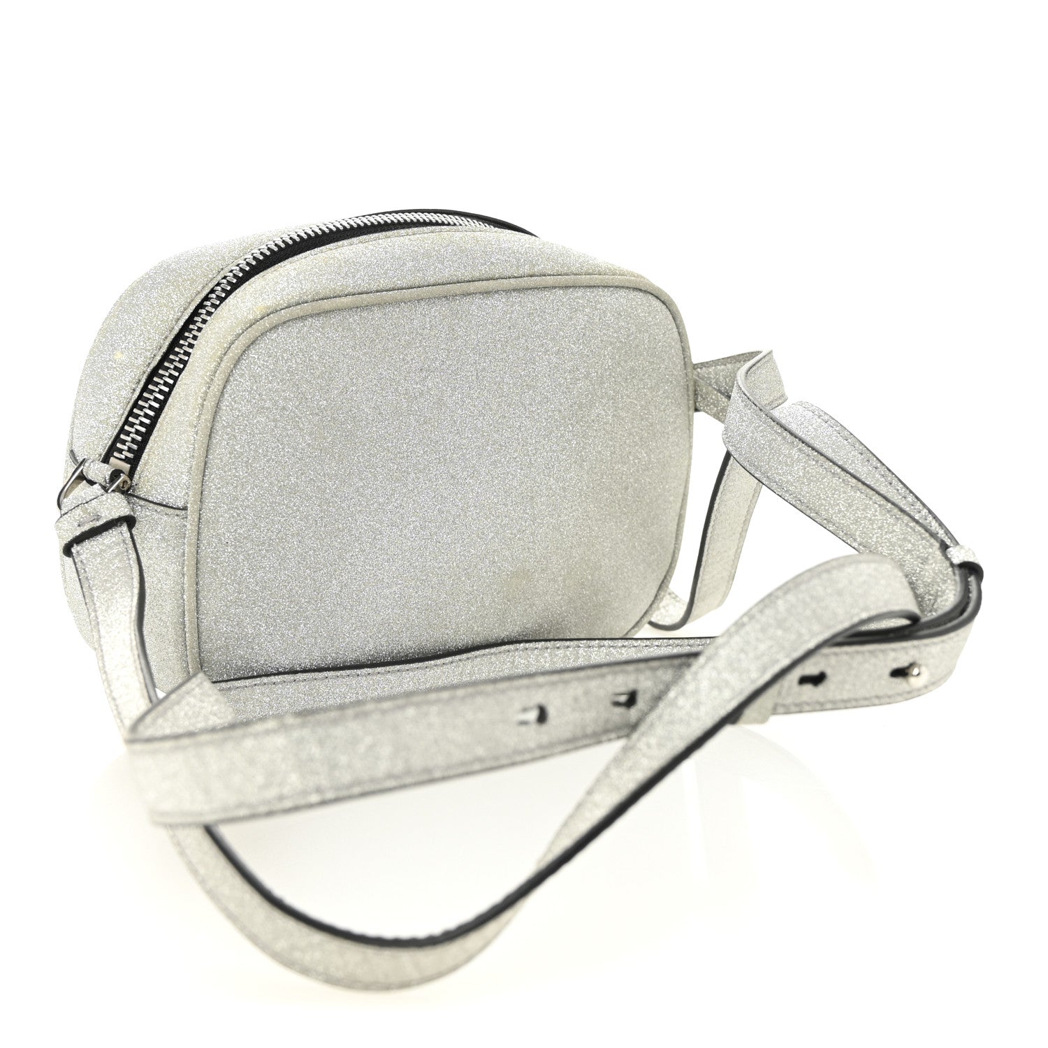 Rainbow Glitter Vara Bow Camera Bag Silver