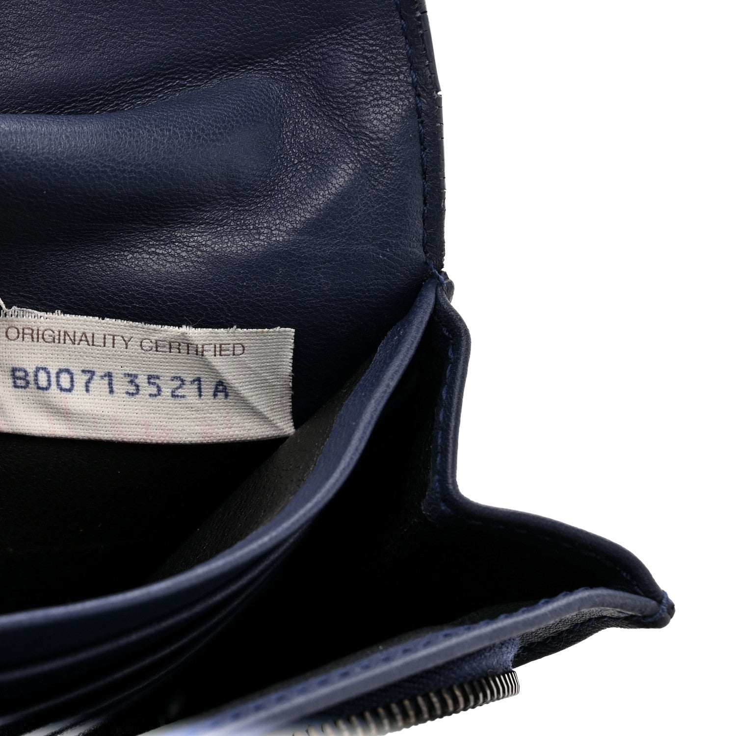 Nappa Intrecciato Continental Flap Wallet Dark Blue