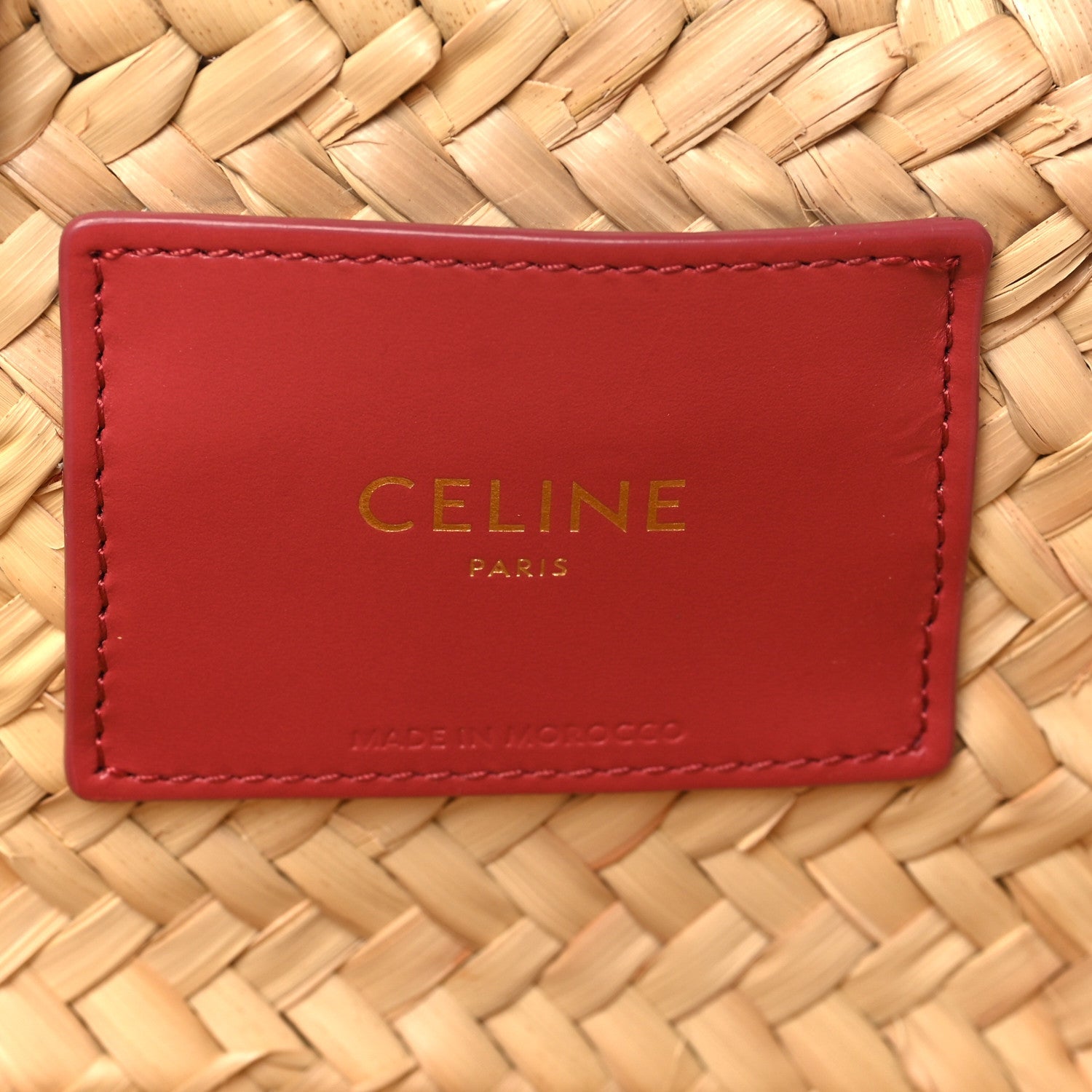 Raffia Calfskin Triomphe Teen Panier Lipstick
