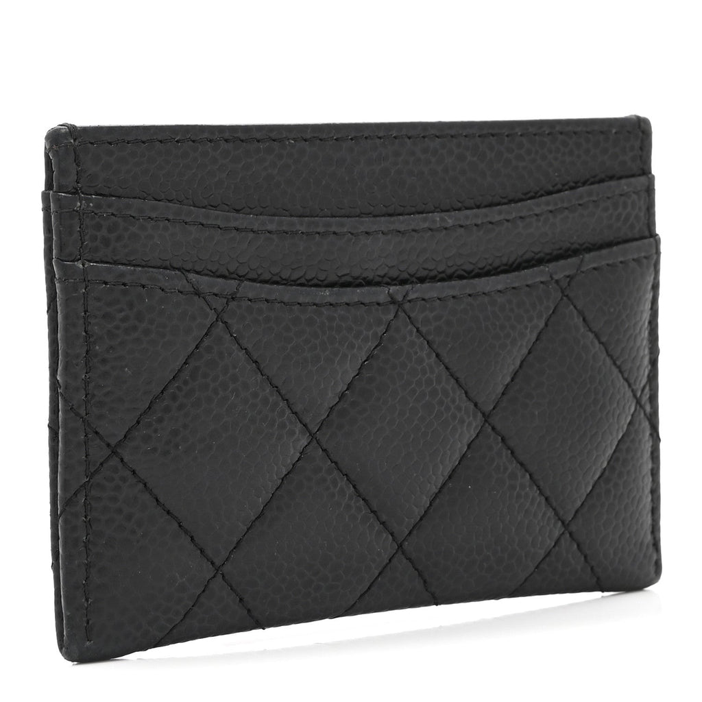 Caviar Quilted  Holder Black