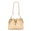 Caviar Quilted Small Chanel 25 Handbag Light Beige