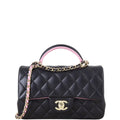 Chanel Classic Flap Mini Rectangular Top Handle Bag Lambskin