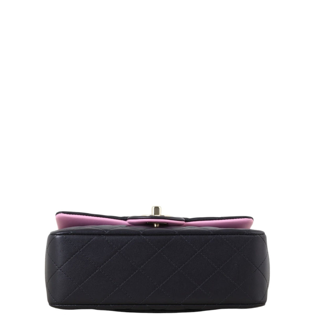 Chanel Classic Flap Mini Rectangular Top Handle Bag Lambskin