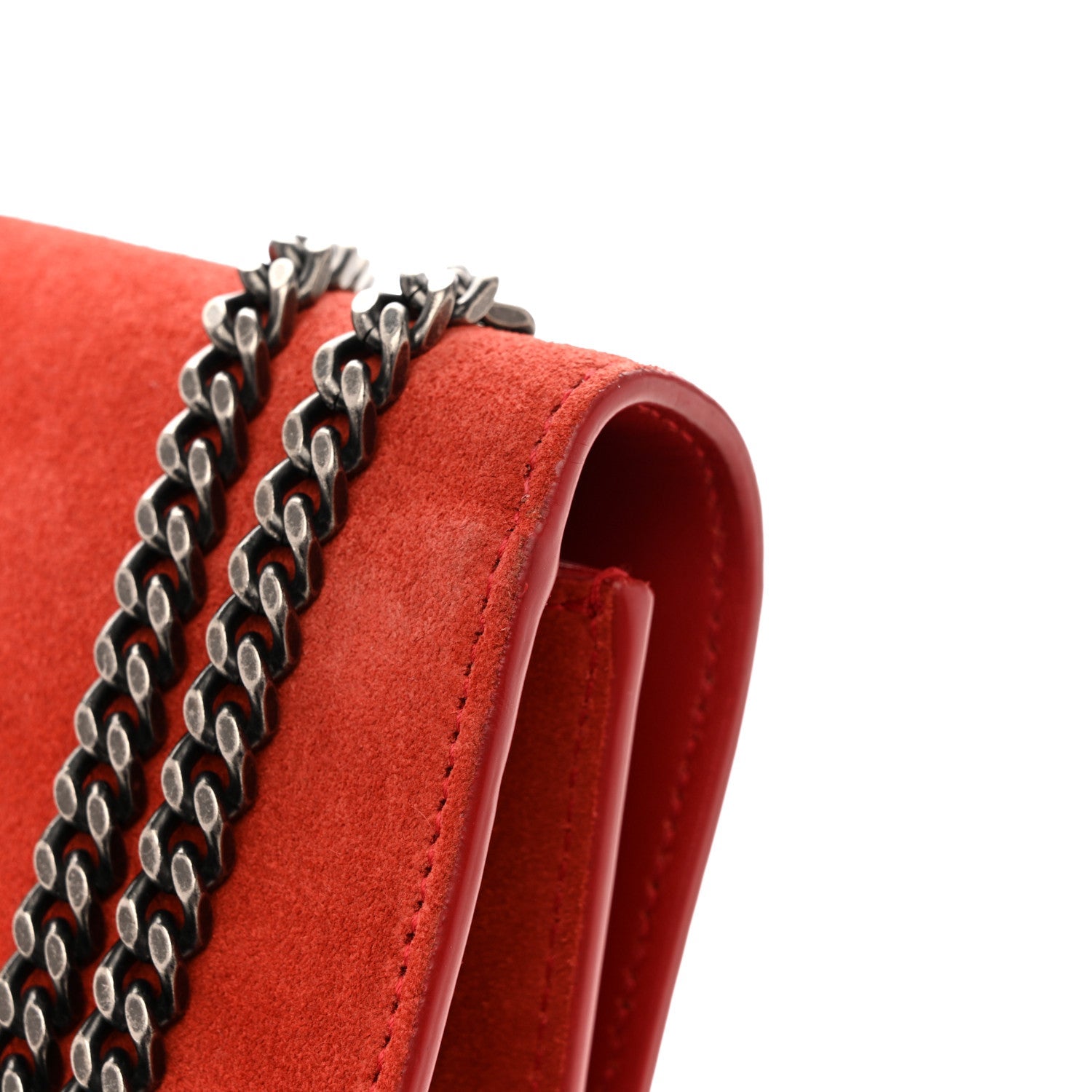 Suede Star Medium Classic Monogram Kate Satchel Berry Red
