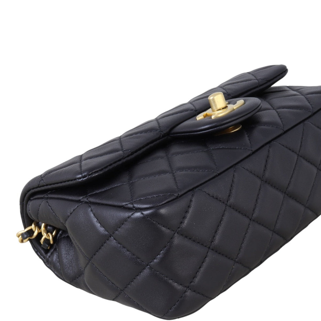 Chanel Pearl Crush Mini Rectangular Flap Bag Lambskin