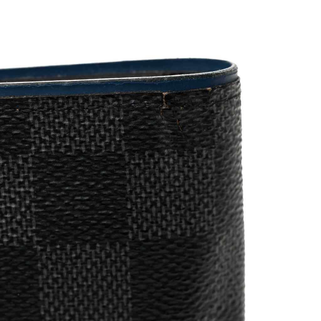 Damier Graphite Brazza Wallet Bleu Neon
