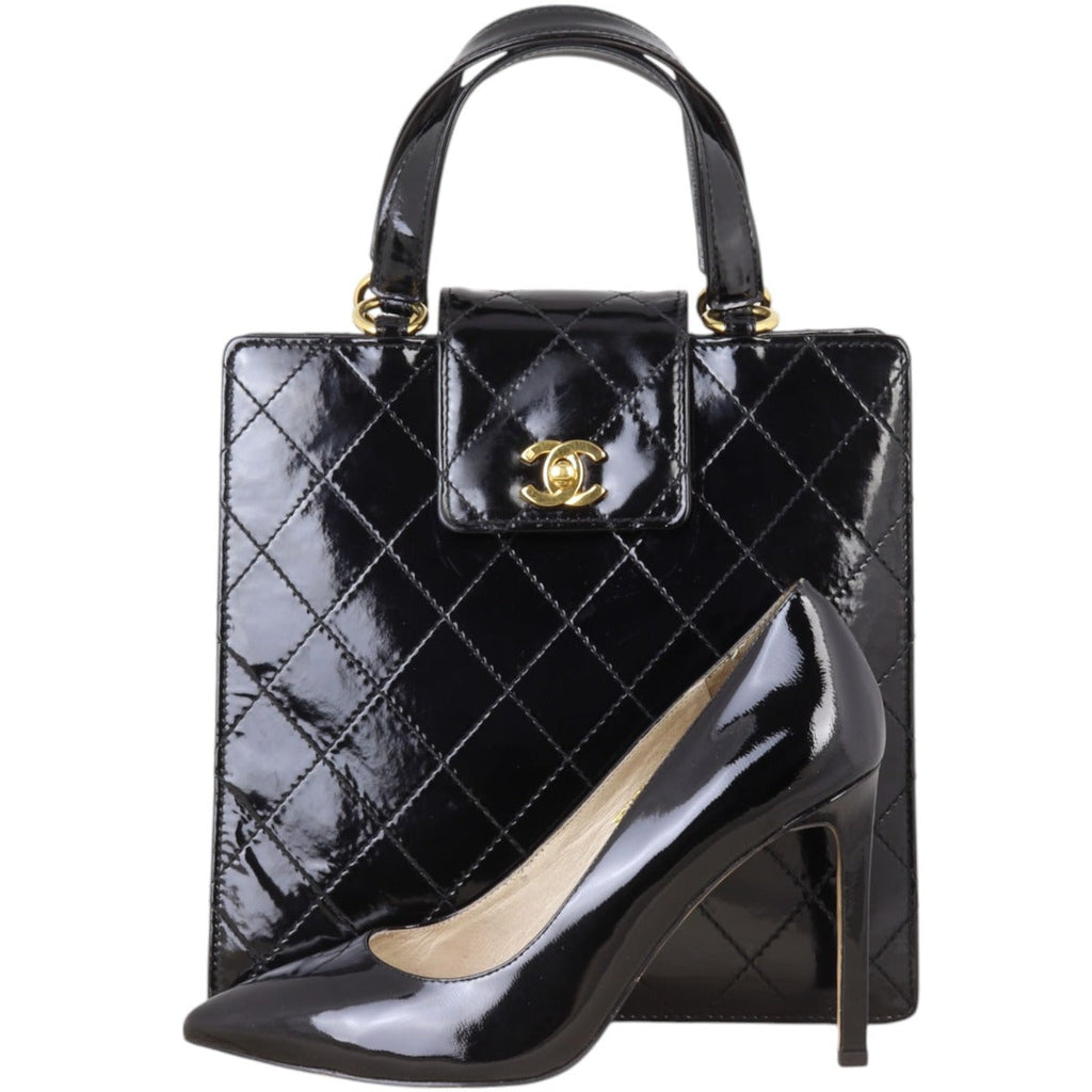 Chanel CC Tall Tote Patent