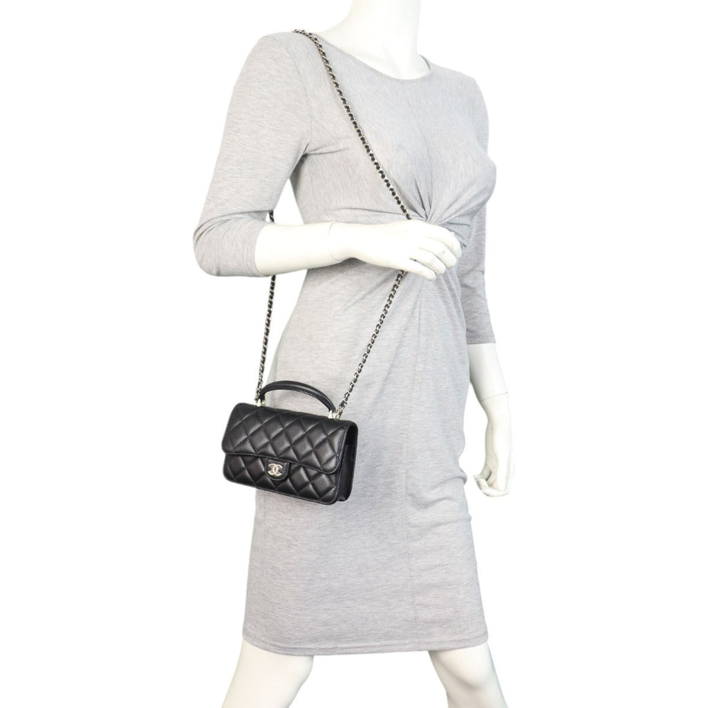 Chanel Top Handle Phone Holder on Chain