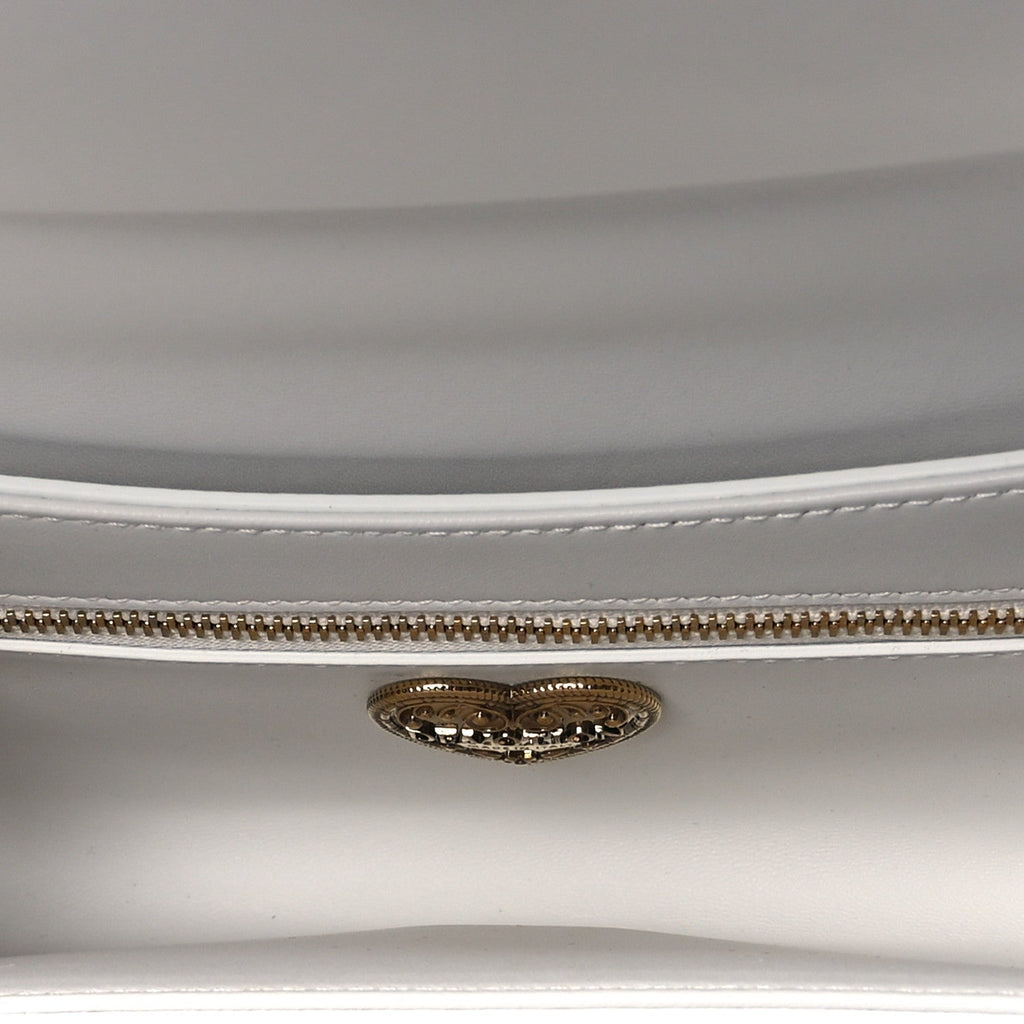 Calfskin Medium Devotion Crossbody Bag White