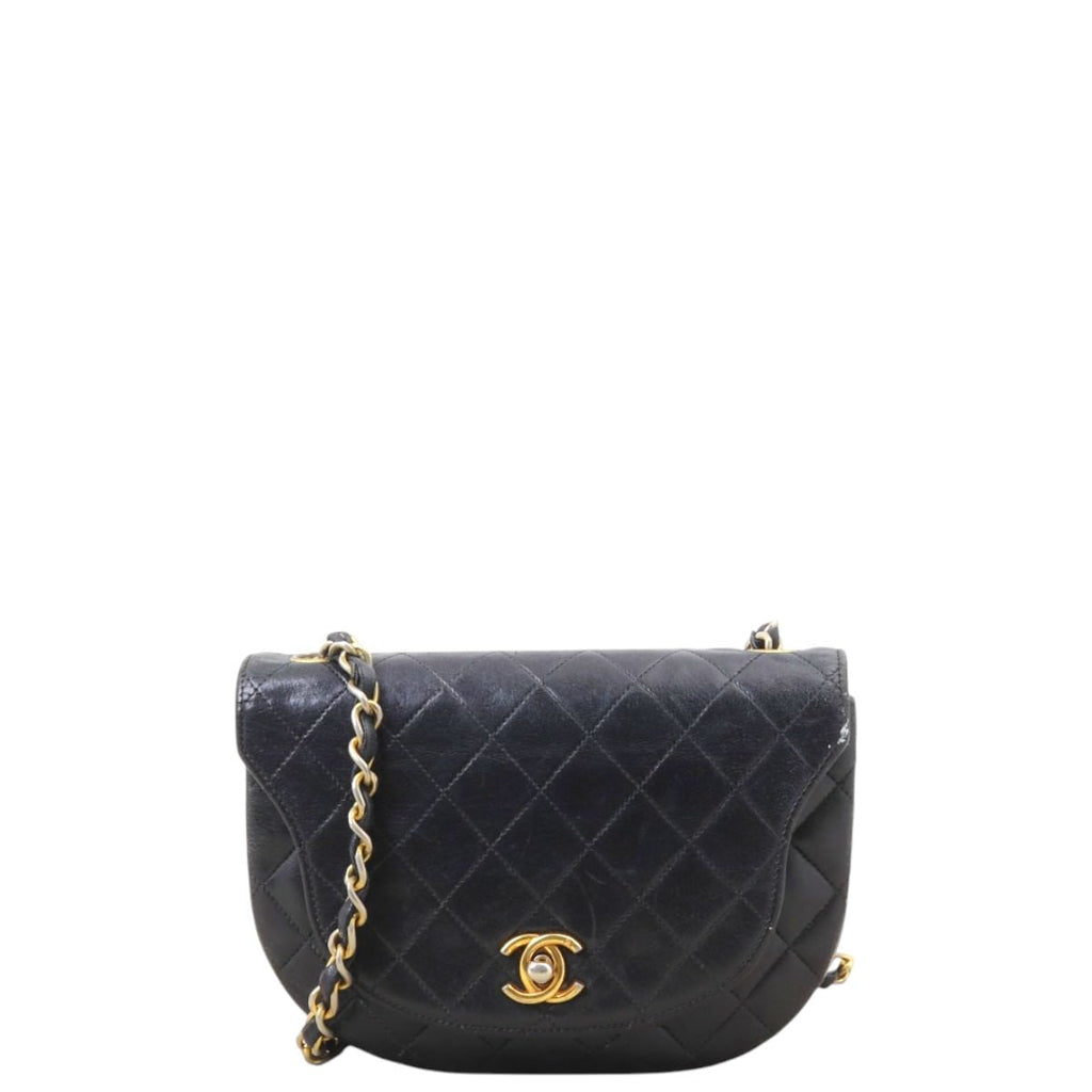 Chanel Vintage Half Moon Single Flap Bag