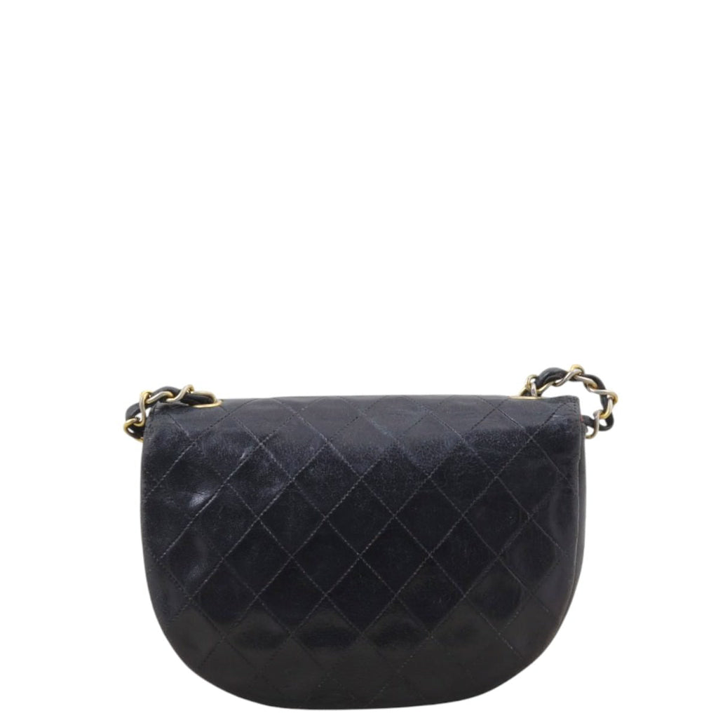 Chanel Vintage Half Moon Single Flap Bag