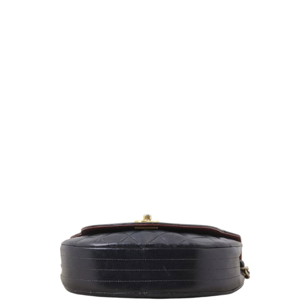 Chanel Vintage Half Moon Single Flap Bag