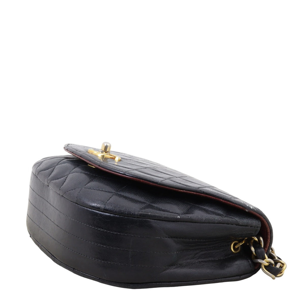 Chanel Vintage Half Moon Single Flap Bag