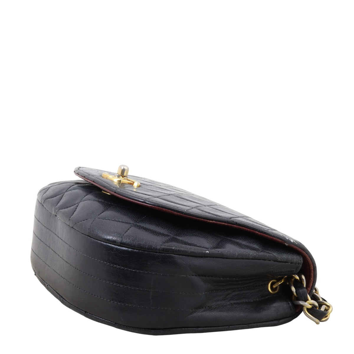 Chanel Vintage Half Moon Single Flap Bag