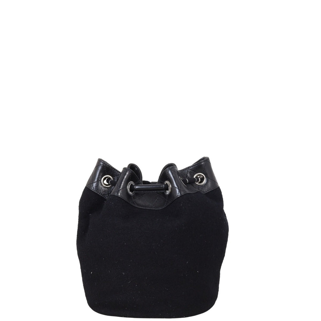 Chanel Paris-Hamburg Drawstring Wool Bucket Bag