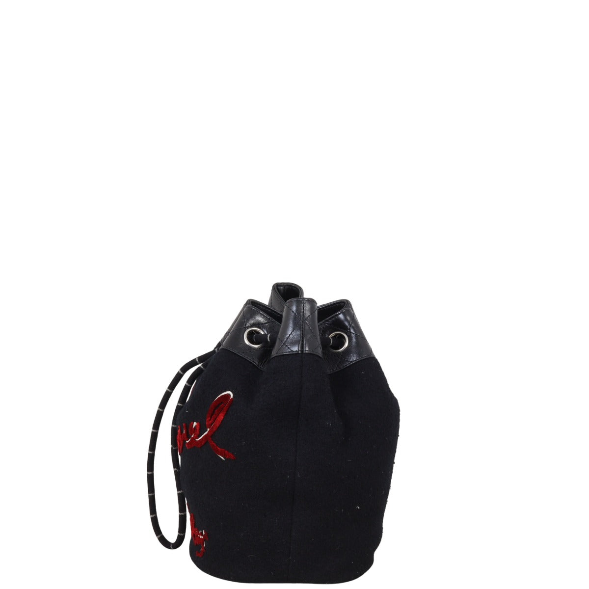 Chanel Paris-Hamburg Drawstring Wool Bucket Bag
