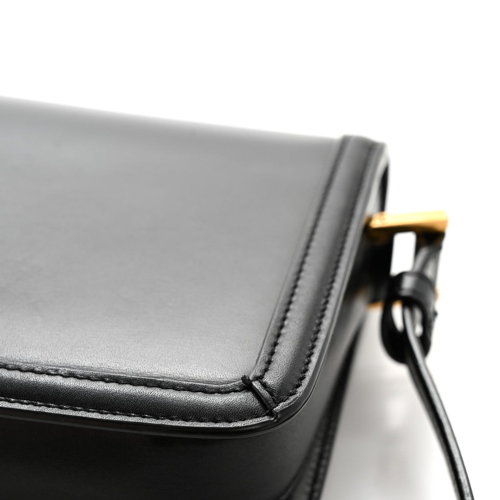 Smooth Calfskin Small Solferino Satchel Black