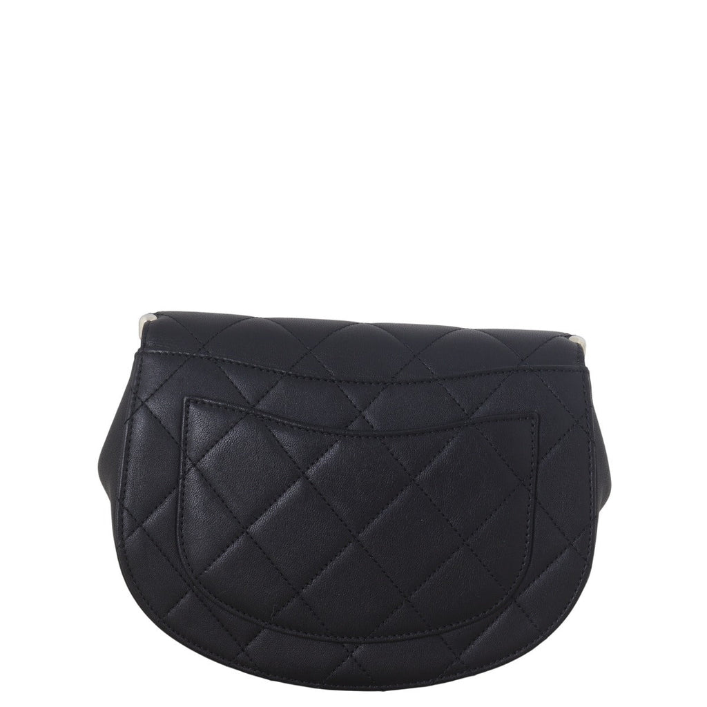 Chanel Saddle Flap Stud Around Bag