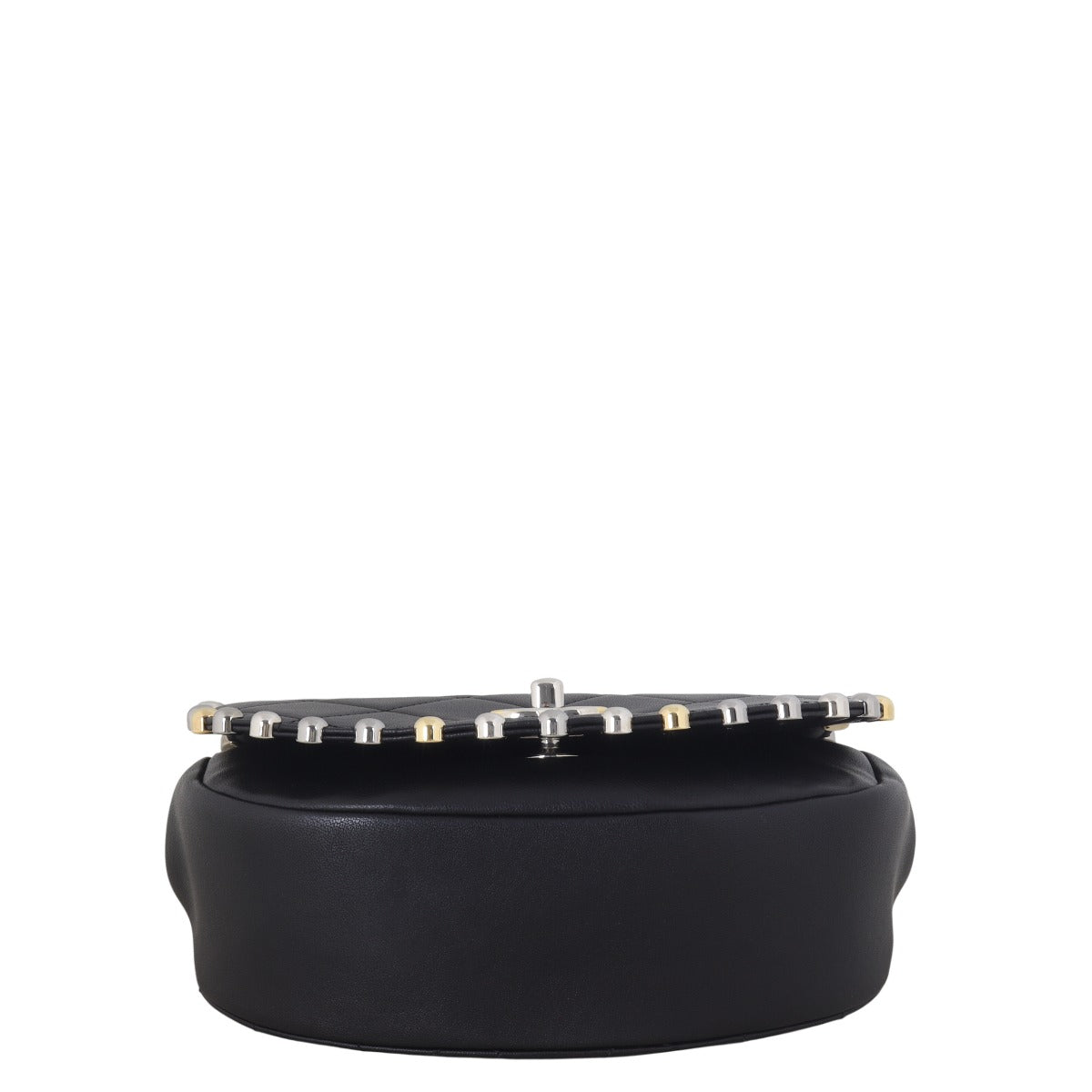Chanel Saddle Flap Stud Around Bag