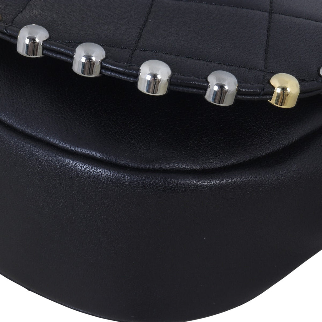 Chanel Saddle Flap Stud Around Bag