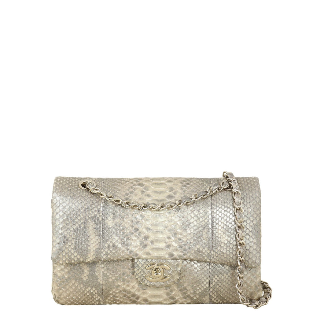 Chanel Classic Double Flap Medium Iridescent Python