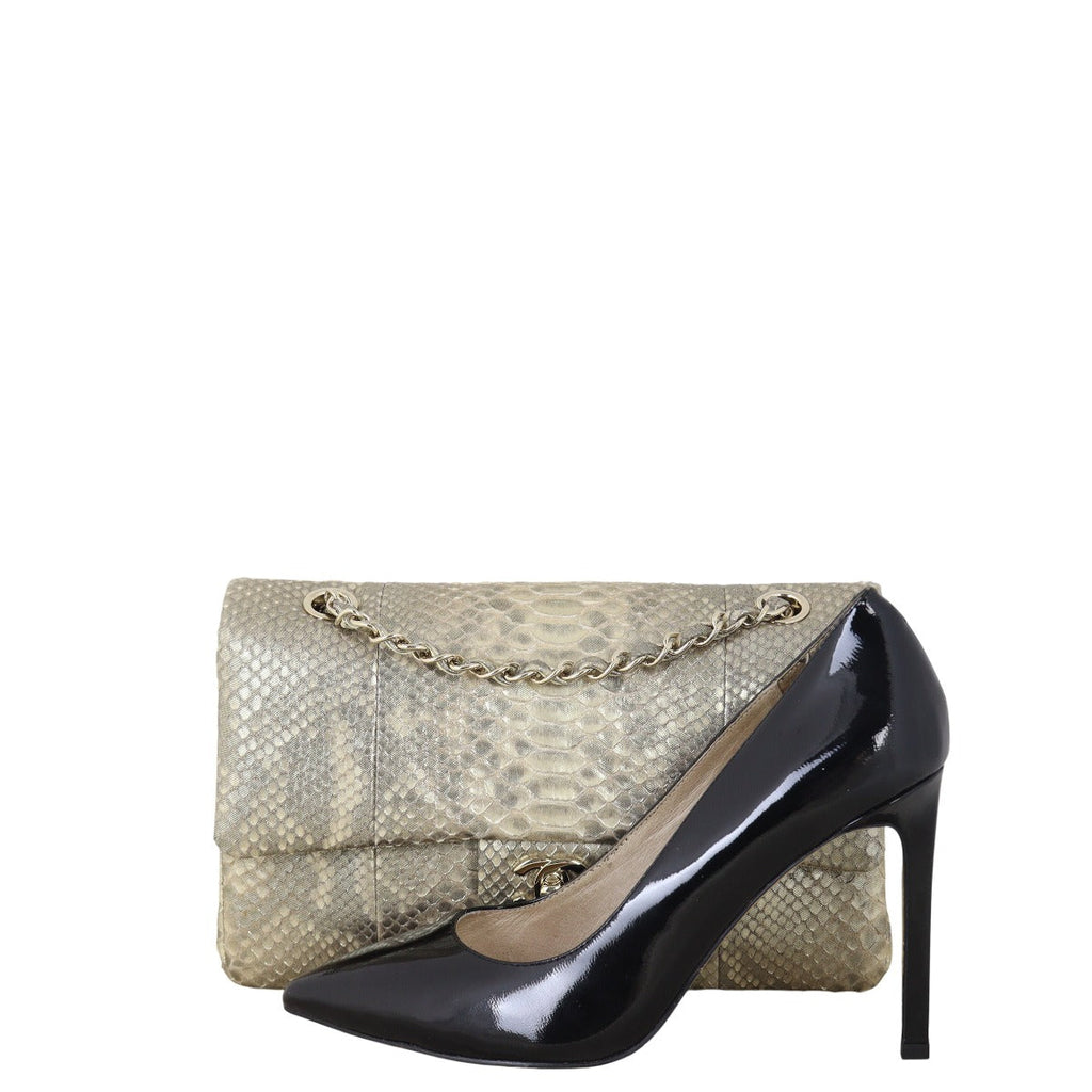 Chanel Classic Double Flap Medium Iridescent Python