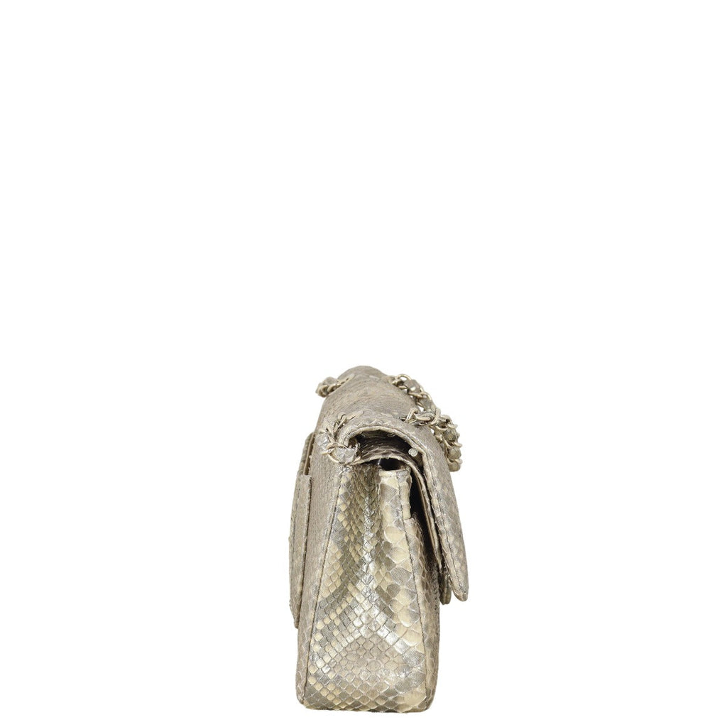 Chanel Classic Double Flap Medium Iridescent Python