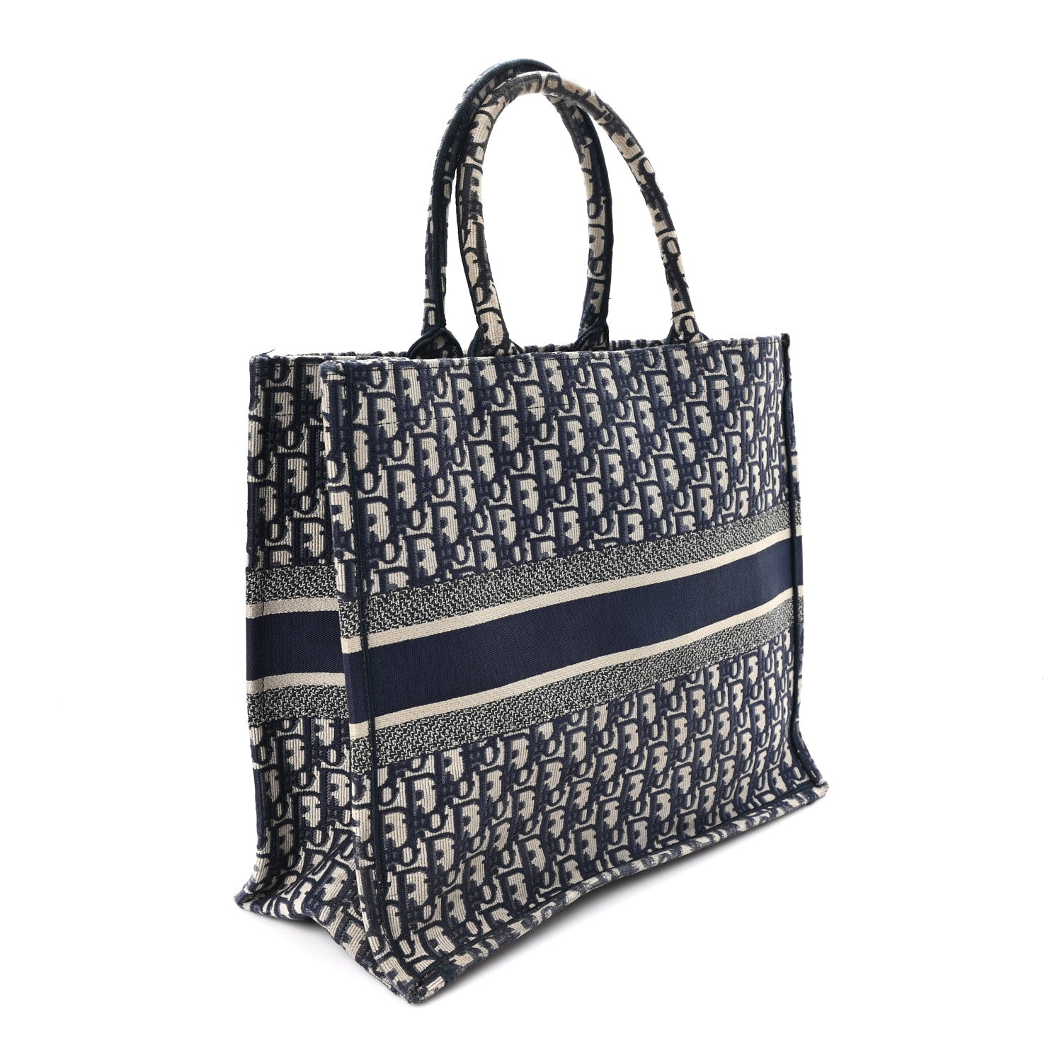 Oblique Large Book Tote Blue Multicolor