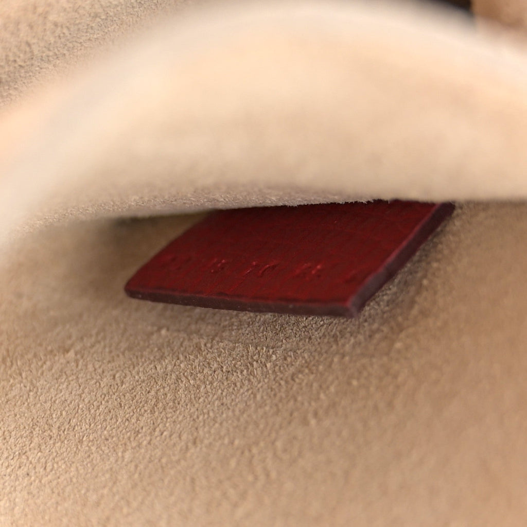 Grained Calfskin Lambskin Bi-Color Drew Shoulder Bag Red