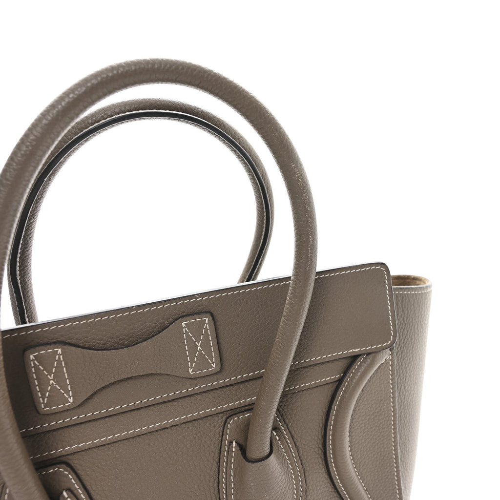 Drummed Calfskin Micro Luggage Souris