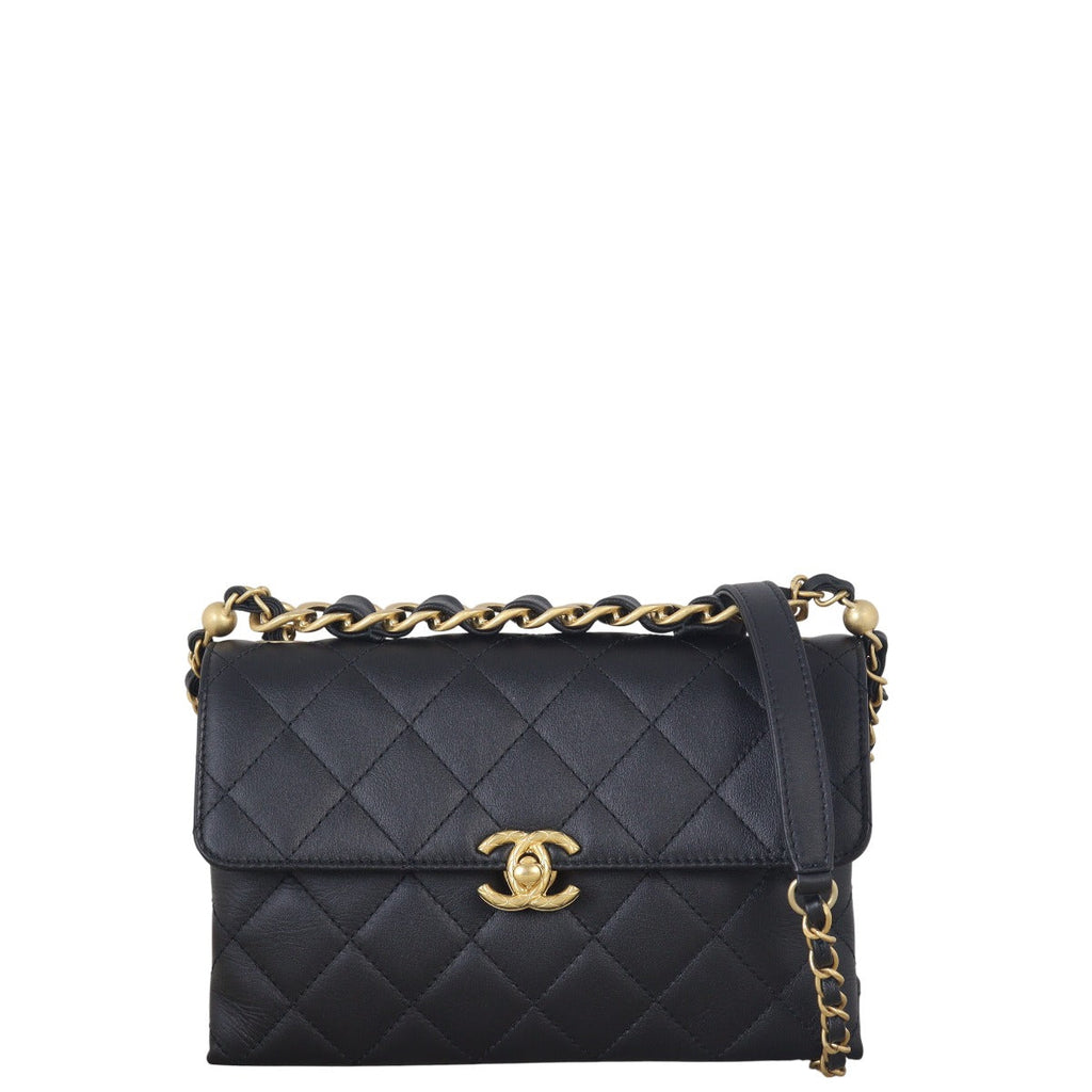 Chanel Chain Bar Top Handle Flap Bag