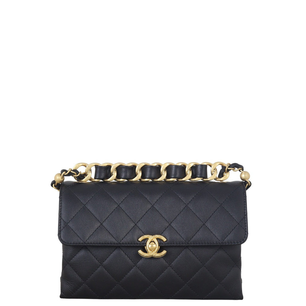 Chanel Chain Bar Top Handle Flap Bag