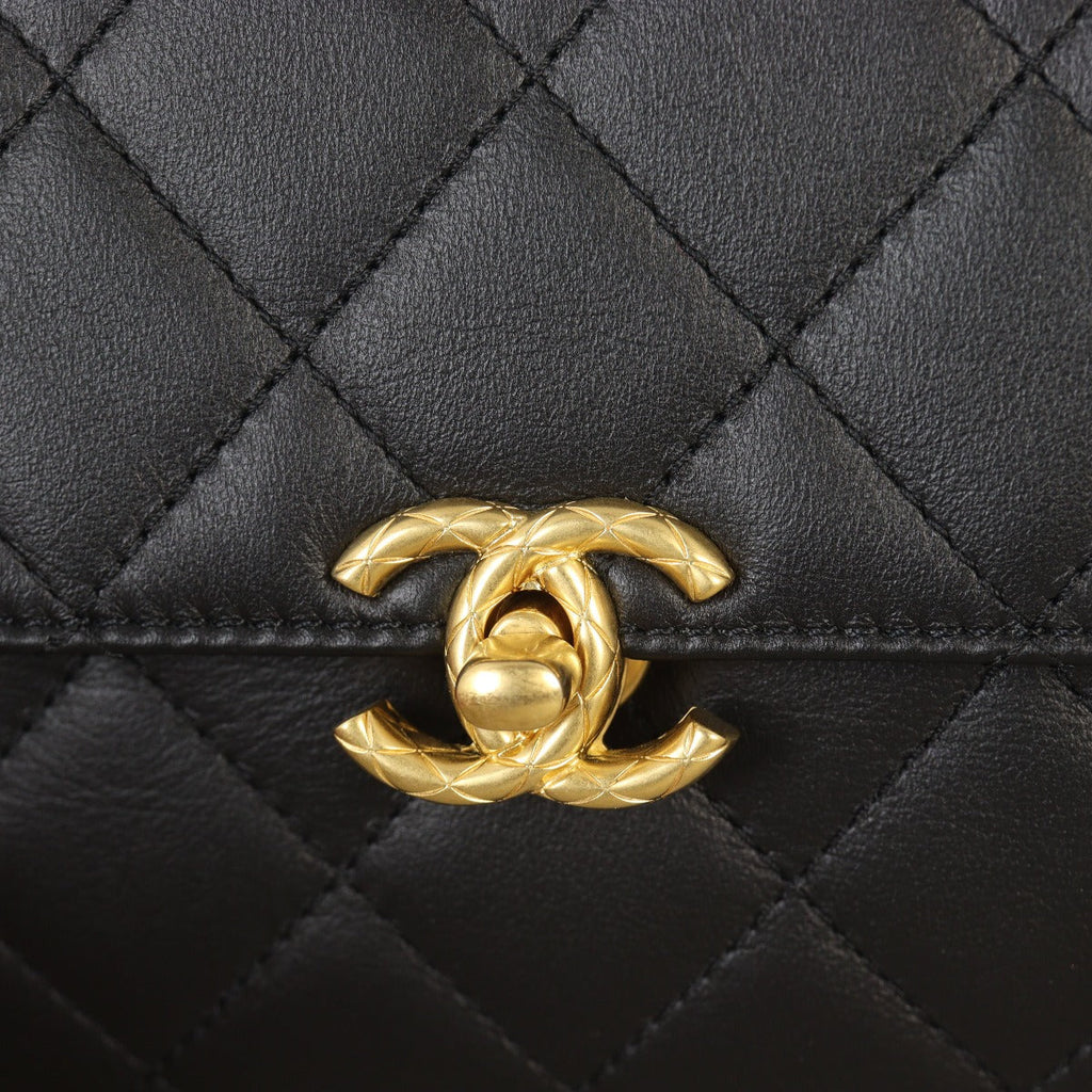 Chanel Chain Bar Top Handle Flap Bag