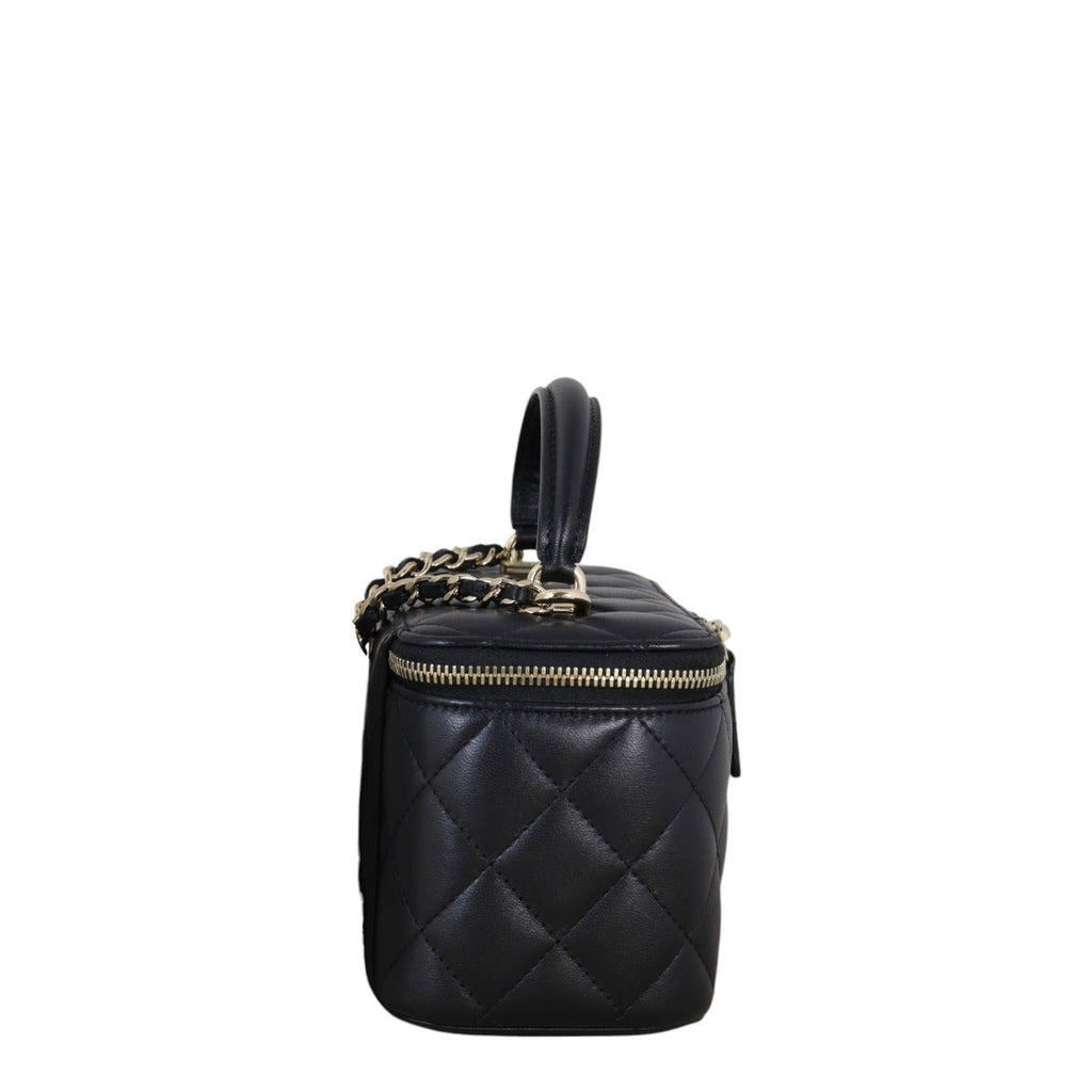 Chanel Top Handle Vanity Case Chain Bag Small