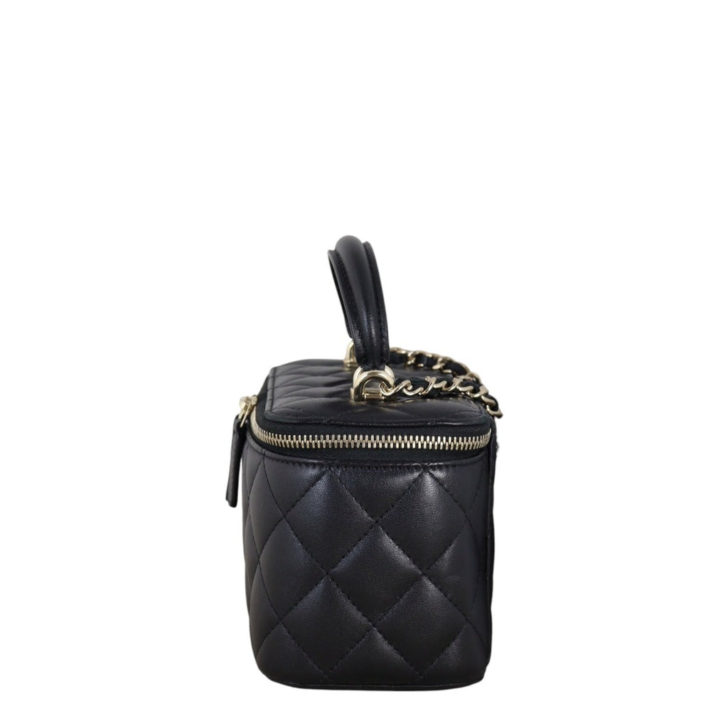 Chanel Top Handle Vanity Case Chain Bag Small